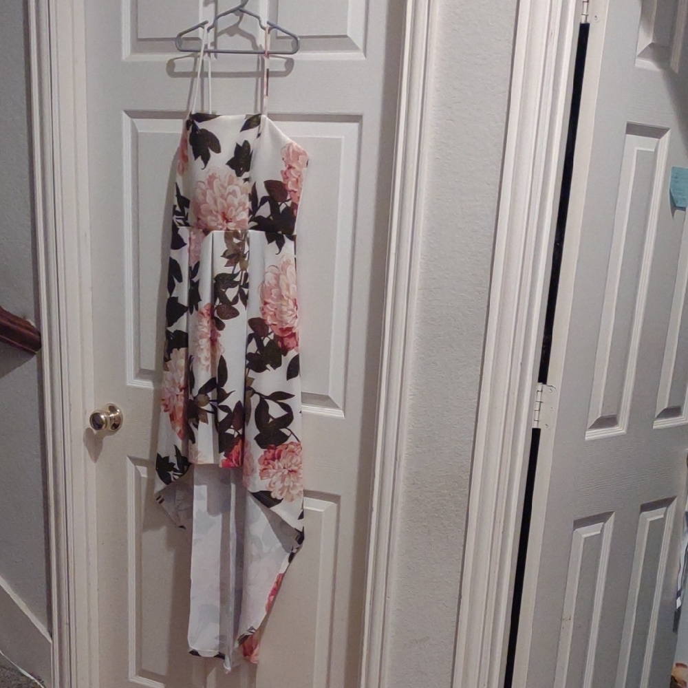 Sweet Storm Floral High-Low Dress